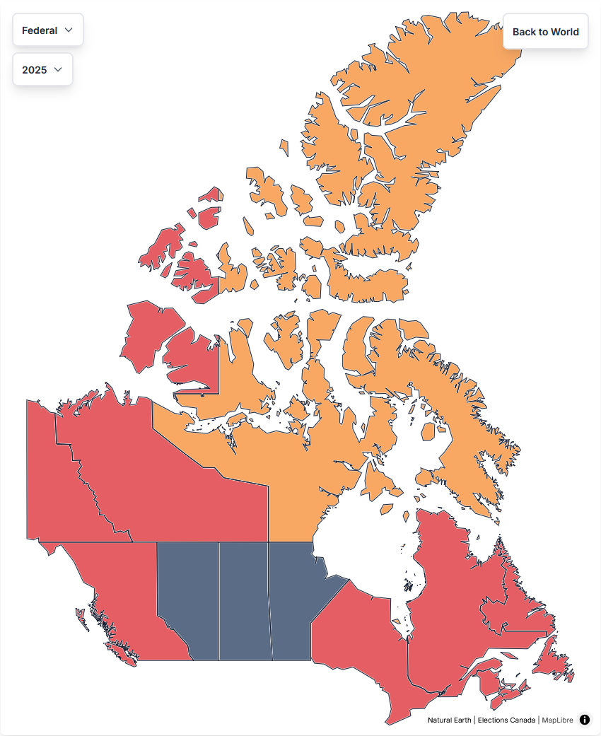 Preview of the PolitiViewer election map interface